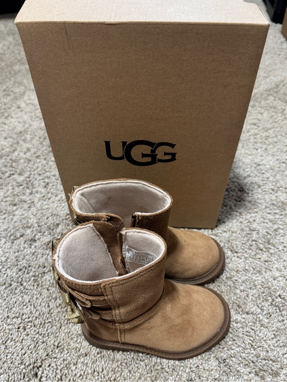 Toddler girl’s size 6 UGG Tillee Tan Boots NIB